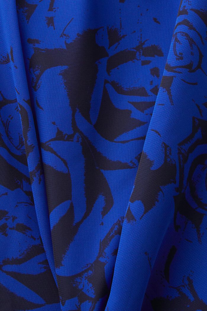 Sukienka mini z nadrukiem i dekoltem w serek, BRIGHT BLUE, detail image number 5