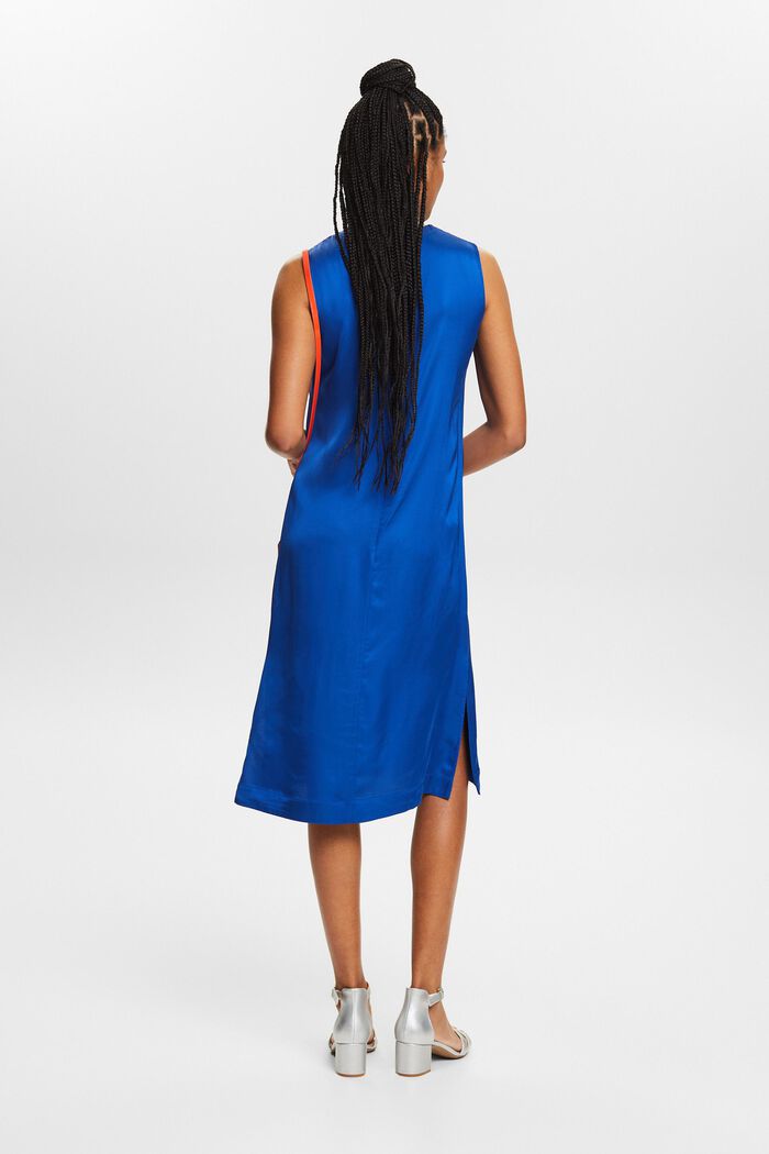Satynowa sukienka bez rękawów, BRIGHT BLUE, detail image number 2