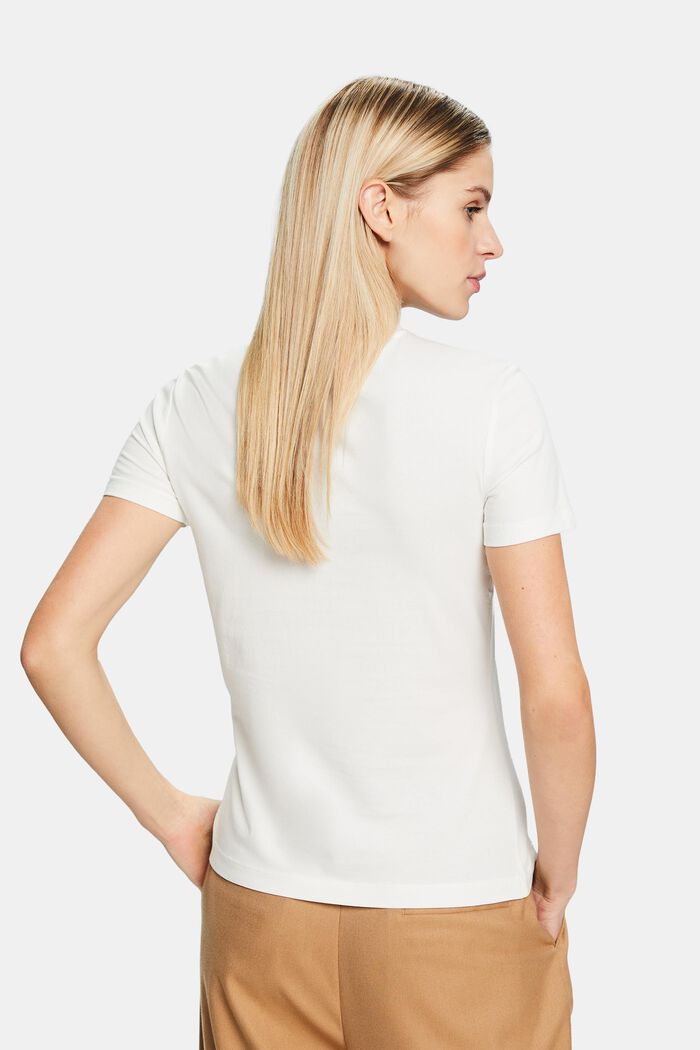 T-shirt z okrągłym dekoltem, OFF WHITE, detail image number 3