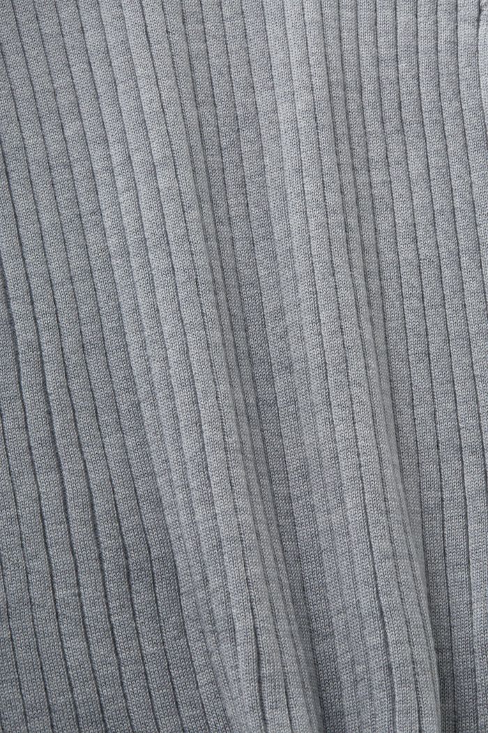 Sweter bez rękawów z delikatnej wełny merynosów, MEDIUM GREY, detail image number 5