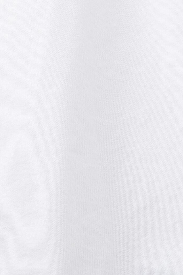 Koszula z kołnierzykiem na guziki z bawełnianej popeliny, WHITE, detail image number 5