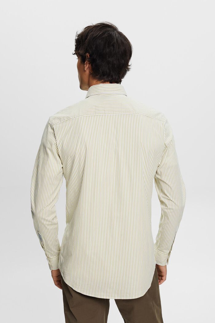 Koszula z paski z bawełnianej popeliny, PISTACHIO GREEN, detail image number 3