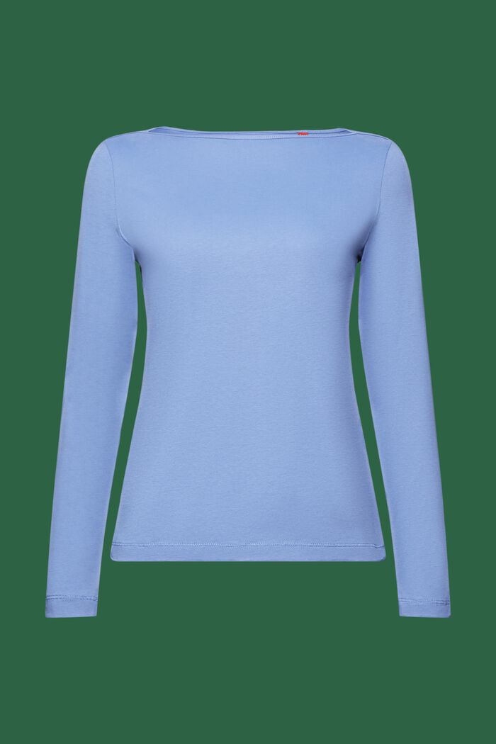 Koszulka z długim rękawem z bawełny organicznej, BLUE LAVENDER, detail image number 5