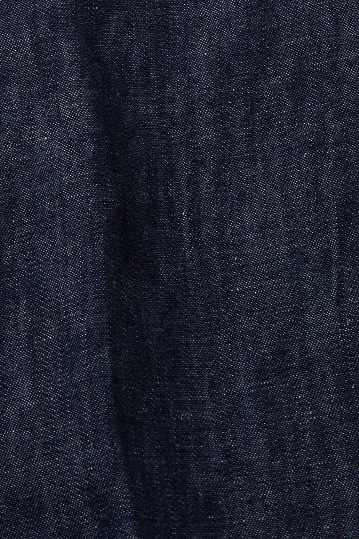 Szorty chino z bawełny i lnu, BLUE BLACK, detail image number 8