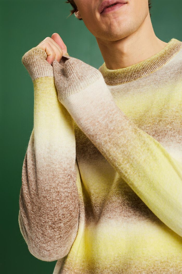 Cieniowany sweter w paski z okrągłym dekoltem, BARK, detail image number 3