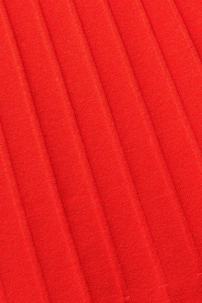 Sukienka z prążkowanej dzianiny, RED, detail image number 1