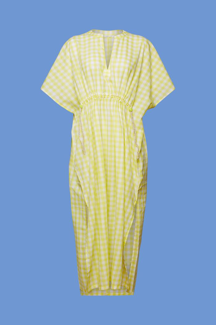 Plażowa sukienka, 100% bawełna, LIME YELLOW, detail image number 7