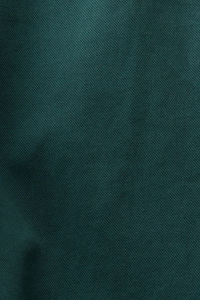 Szerokie spodnie chino z wysokim stanem, EMERALD GREEN, detail image number 6