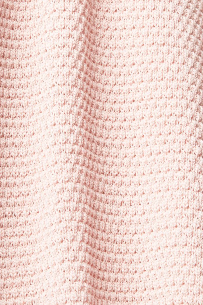Fakturowany sweter z półgolfem, mieszanka bawełniana, NUDE, detail image number 5