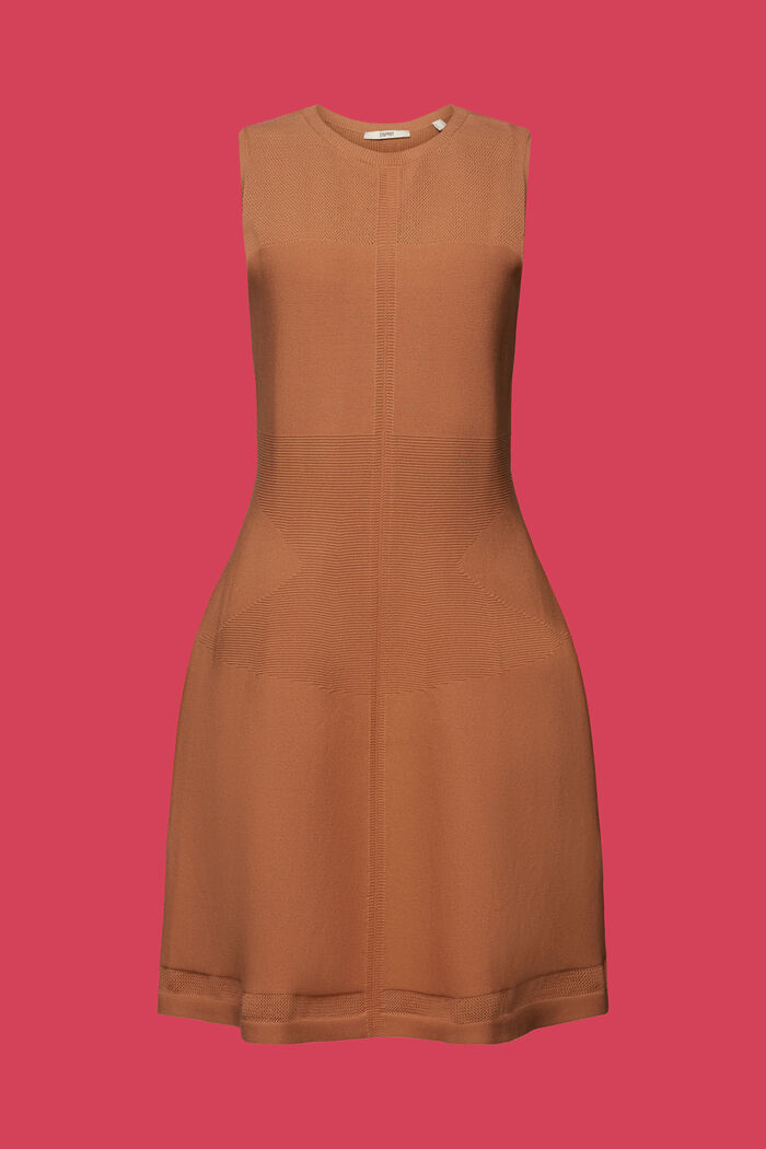 Dzianinowa sukienka mini, CAMEL, detail image number 6