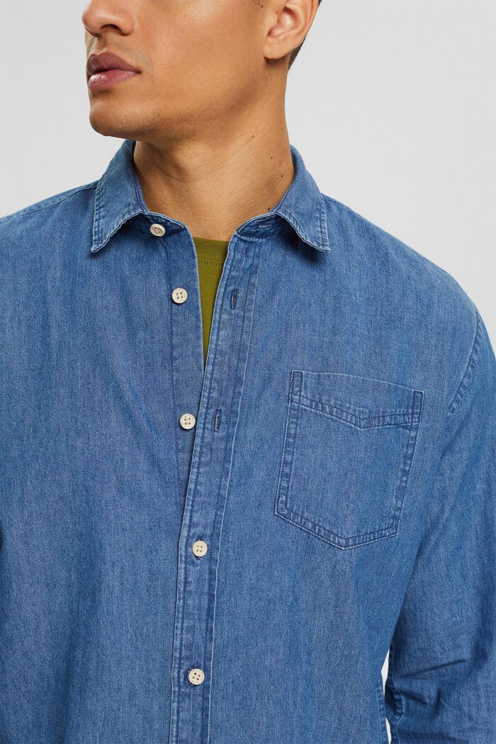 Koszula dżinsowa z kieszenią na piersi, BLUE MEDIUM WASHED, detail image number 2