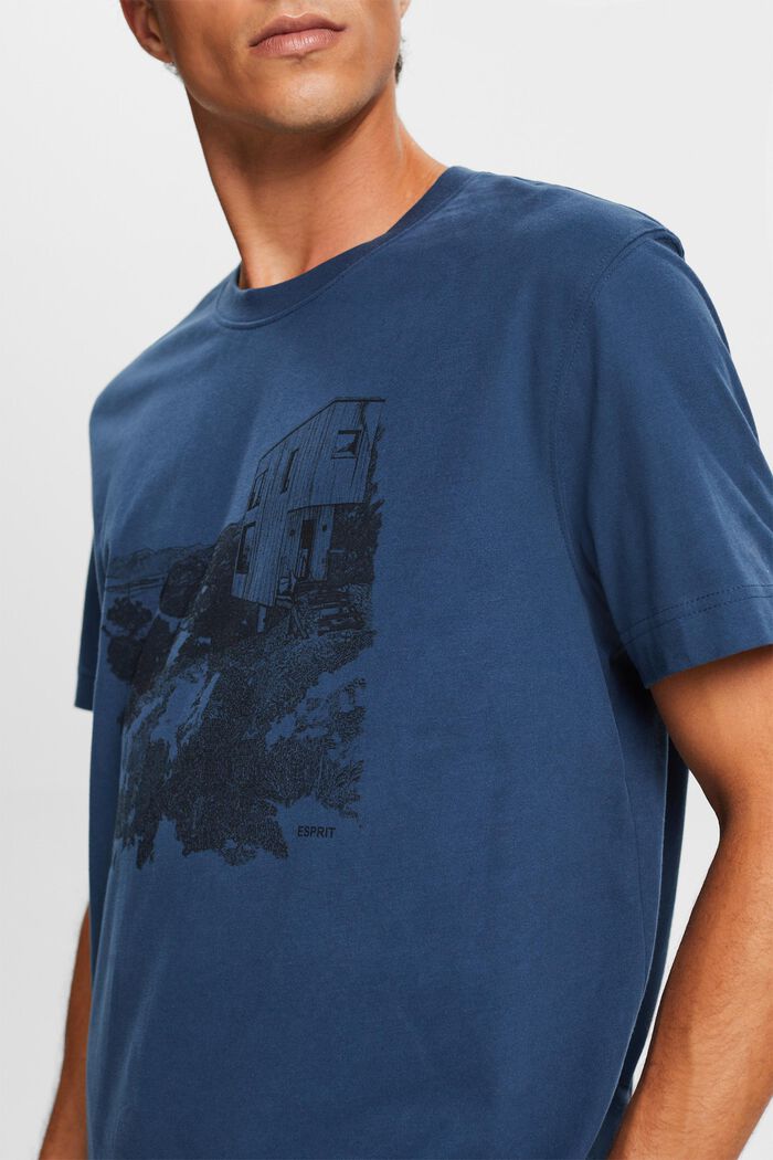T-shirt z graficznym nadrukiem, BLUE, detail image number 1