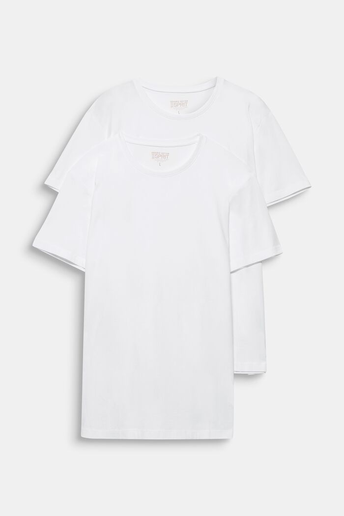 Koszula z bawełnianego jerseyu w dwupaku, WHITE, detail image number 0