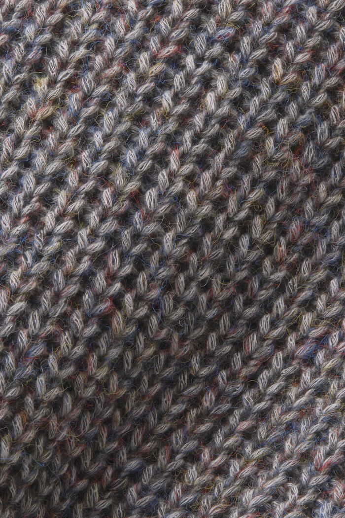 Sweter bez rękawów z prążkowanej dzianiny, DARK GREY, detail image number 5