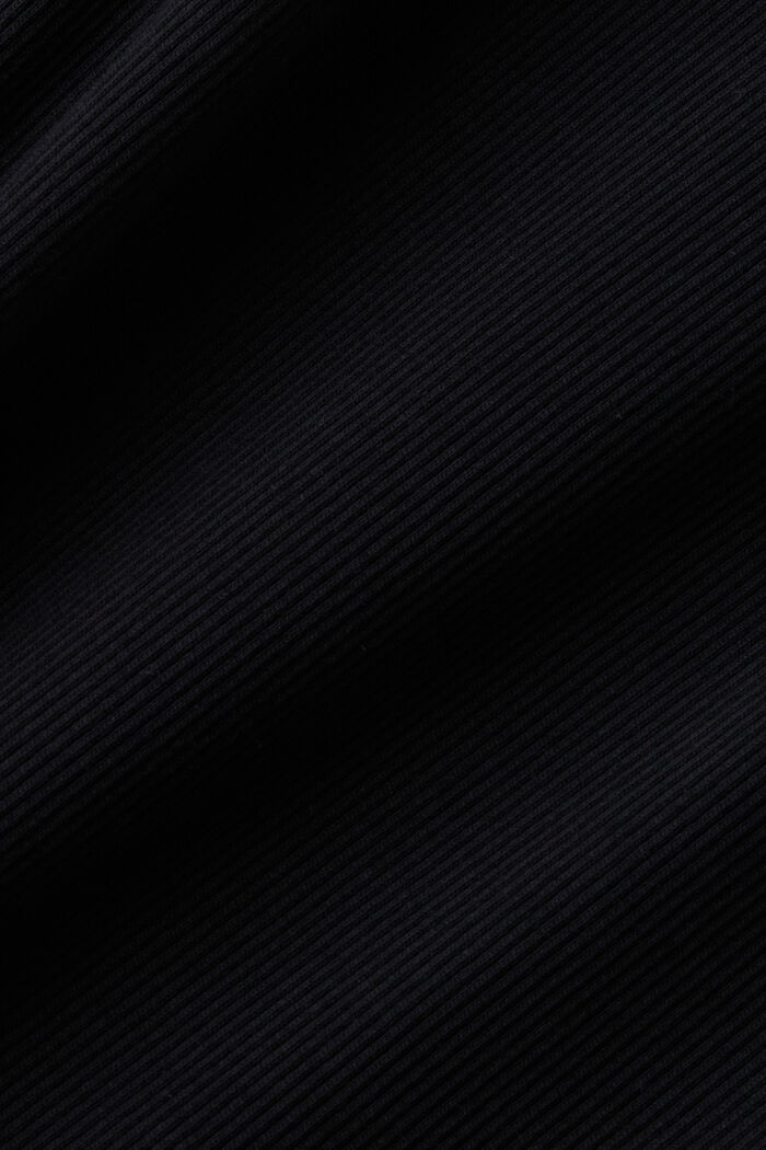 Sukienka midi na ramiączkach z mieszanki bawełnianej, BLACK, detail image number 6