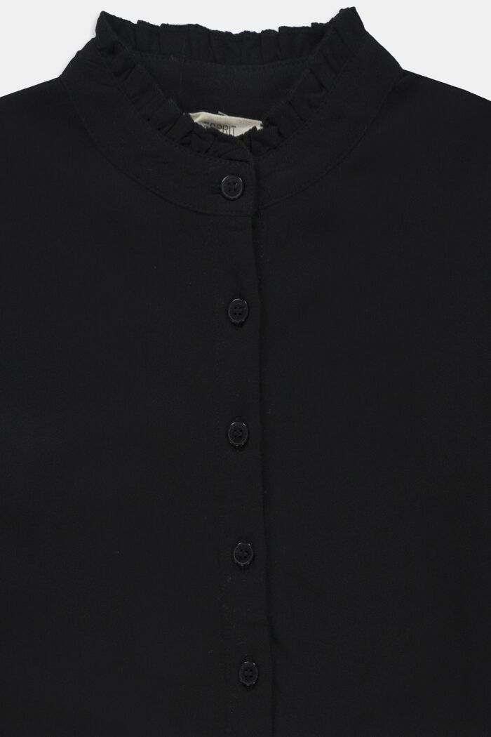 Rozszerzana sukienka mini z mankietami z prążkowanej dzianiny, BLACK, detail image number 2