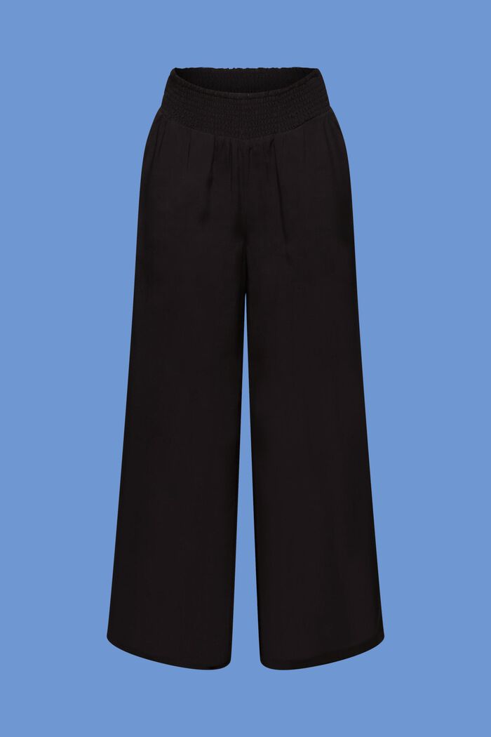 Spodnie bez zapięcia z szerokimi nogawkami, BLACK, detail image number 7