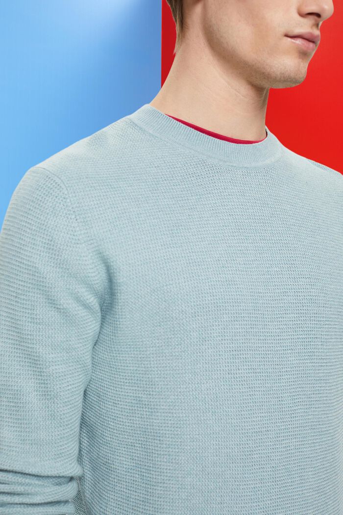 Sweter w paski, GREY BLUE, detail image number 2