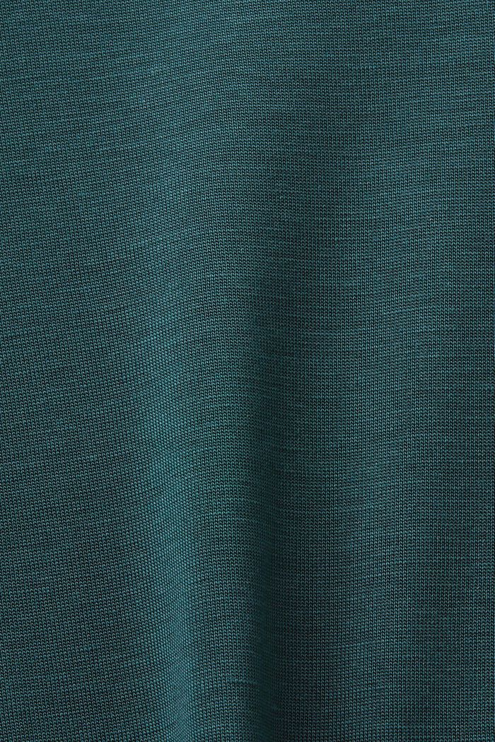 Dżersejowy top z długim rękawem i półgolfem, EMERALD GREEN, detail image number 5