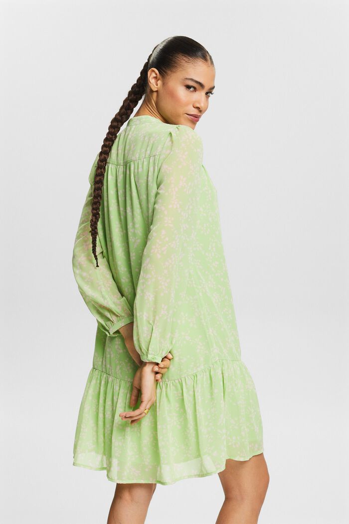 Sukienka mini z szyfonu z nadrukiem, LIGHT GREEN, detail image number 2