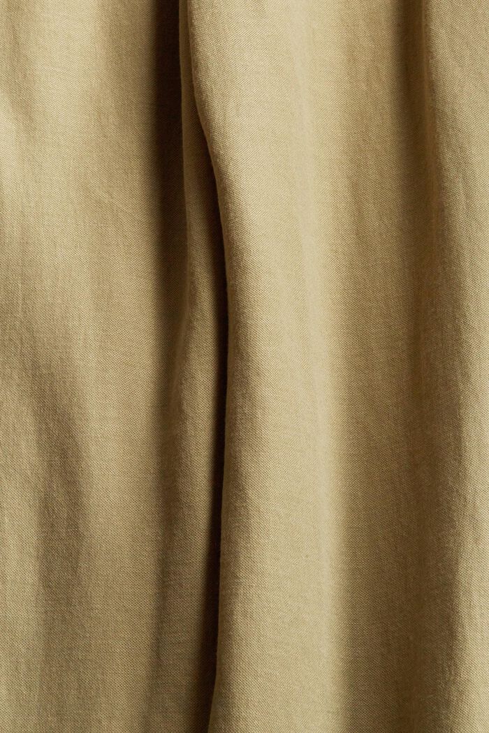 Szerokie spodnie z elastycznym pasem, LENZING™ ECOVERO™, KHAKI GREEN, detail image number 4