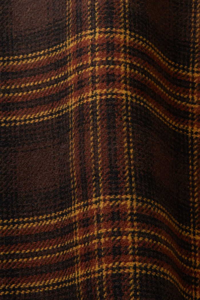 Koszula wierzchnia w kratkę z mieszanki wełnianej, DARK BROWN, detail image number 5