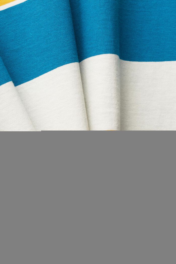 T-shirt z dżerseju w paski, TEAL BLUE, detail image number 5