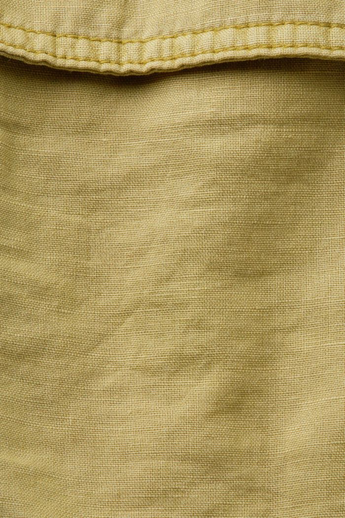 Spódniczka mini w stylu bojówek, mieszanka z lnem, PISTACHIO GREEN, detail image number 6