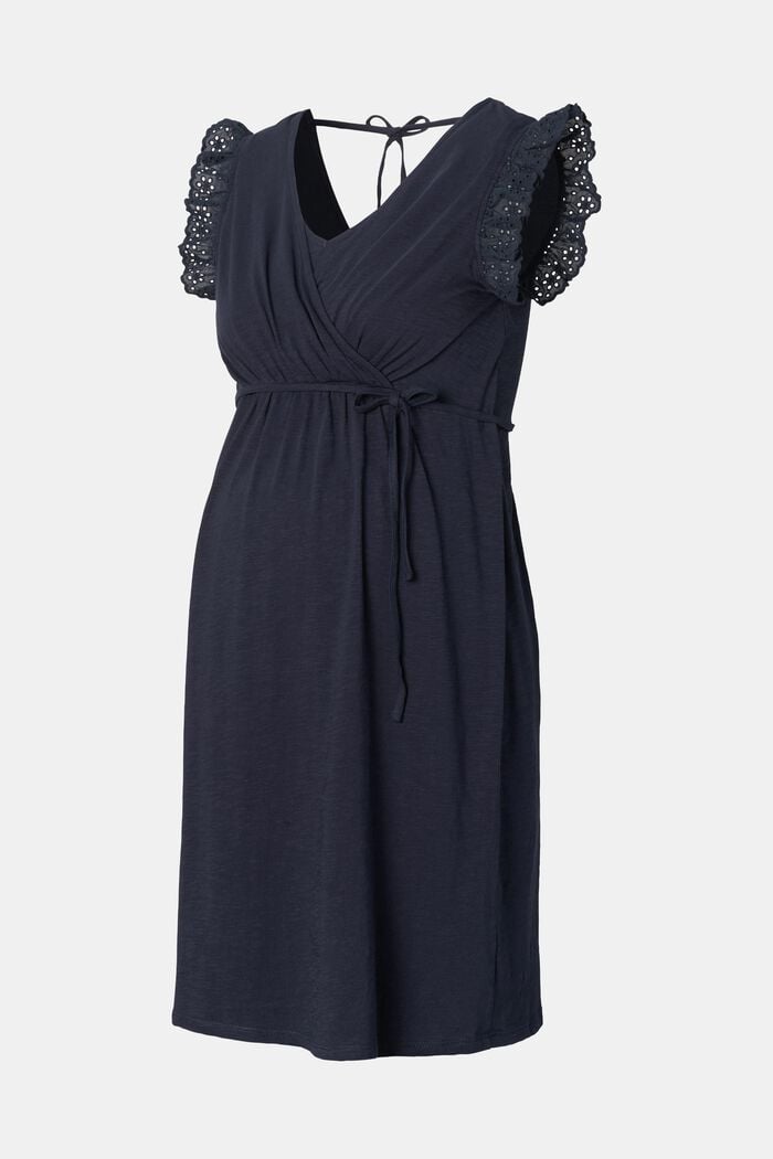 Dżersejowa sukienka z bawełny organicznej, NIGHT SKY BLUE, detail image number 6