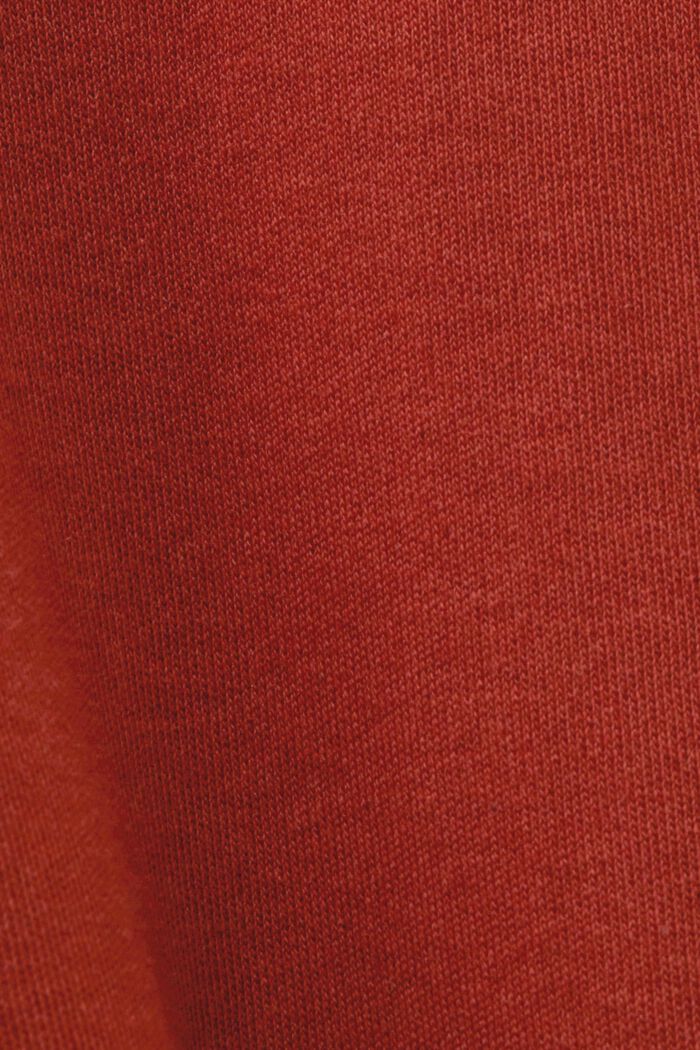 Sukienka midi z dżerseju z wiązanym paskiem, TERRACOTTA, detail image number 6