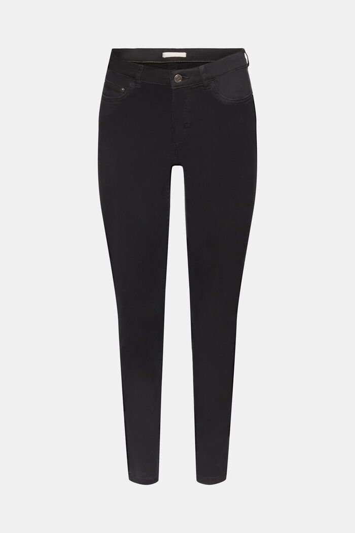 Spodnie o średnim stanie, fason skinny fit, BLACK, detail image number 7