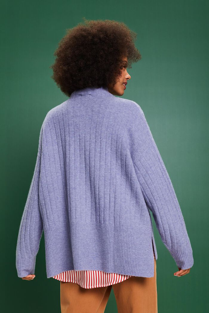 Sweter z prążkowanej dzianiny, BLUE LAVENDER, detail image number 2
