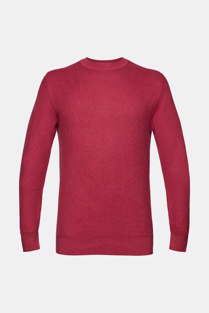 Sweter w paski, CHERRY RED, overview