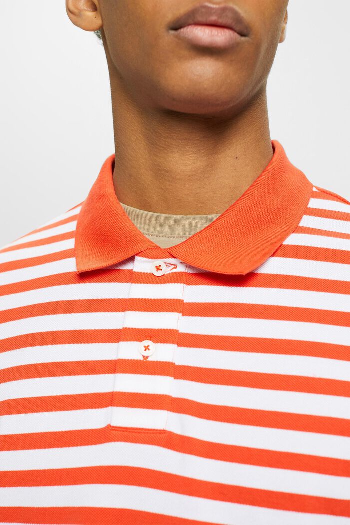 Koszulka polo w paski, slim fit, ORANGE RED, detail image number 2