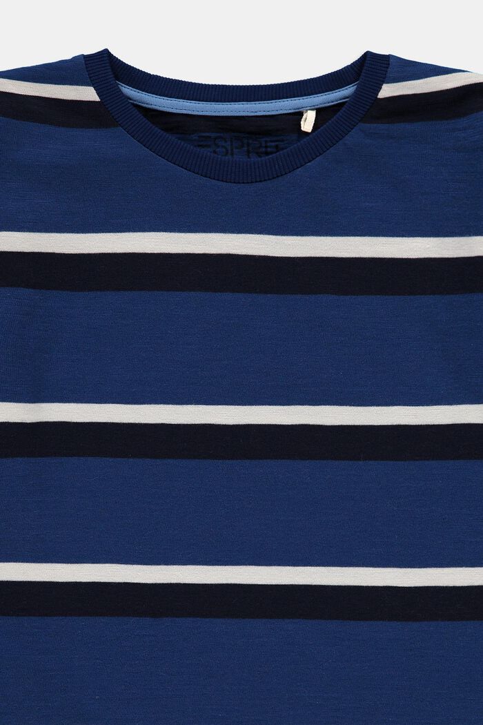 T-shirt w paski, 100% bawełny, BLUE, detail image number 2