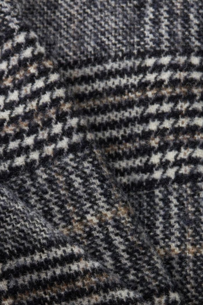 Minispódniczka z tkaniny bouclé w kratkę, BLACK, detail image number 4