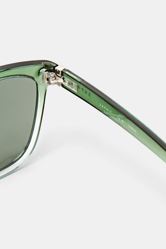 Cieniowane okulary przeciwsłoneczne w stylu „kocie oko”, GREEN, detail image number 3