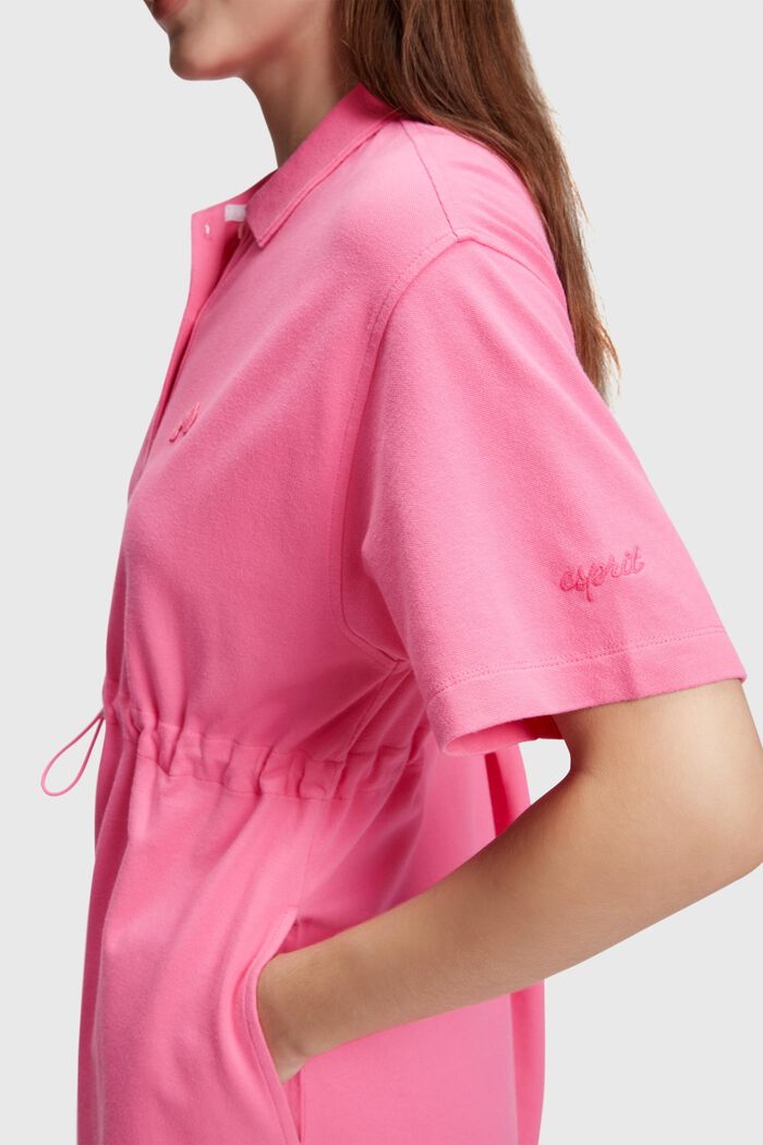 Plisowana sukienka w stylu koszulki polo z kolekcji Dolphin Tennis Club, PINK, detail image number 2