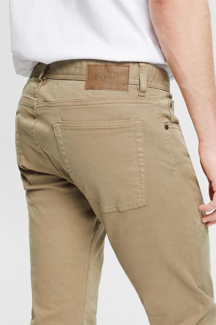 Spodnie slim fit, bawełna organiczna, PALE KHAKI, detail image number 2