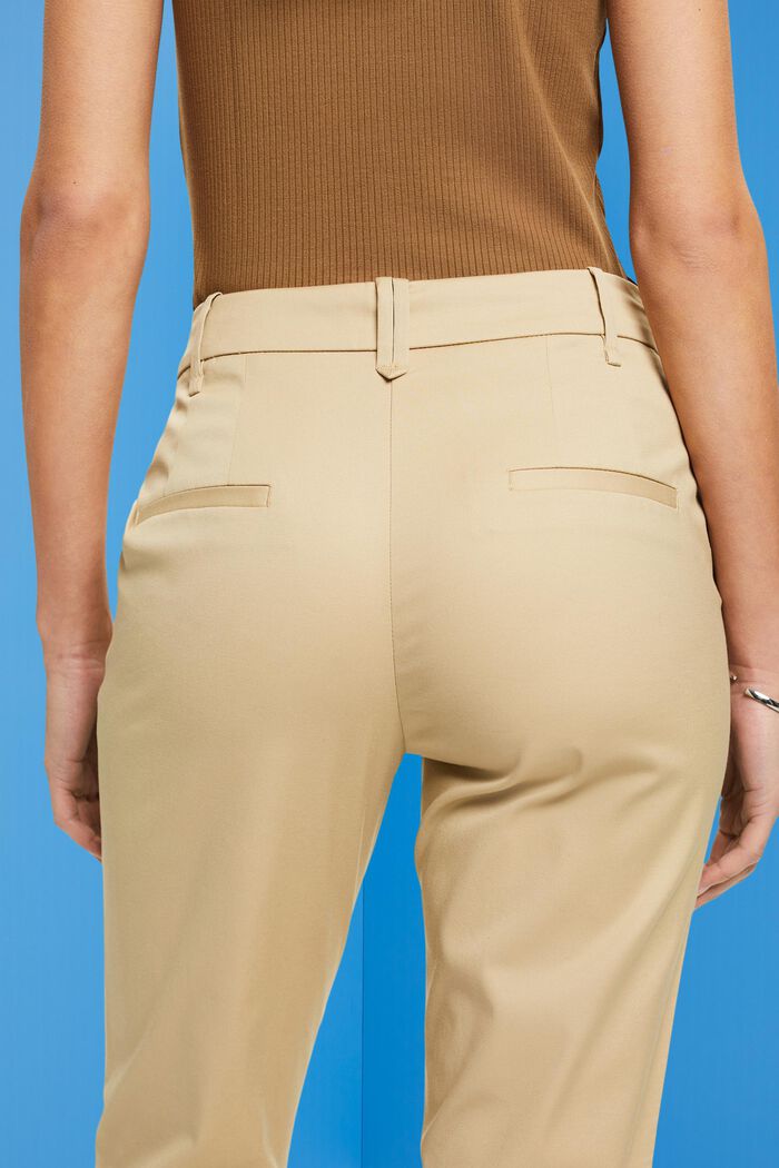 Spodnie slim fit z wysokim stanem, SAND, detail image number 2