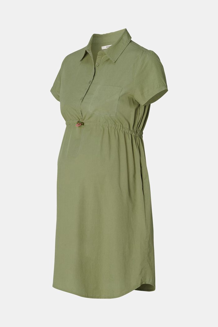 MATERNITY Sukienka koszulowa z funkcją karmienia, OLIVE GREEN, detail image number 5