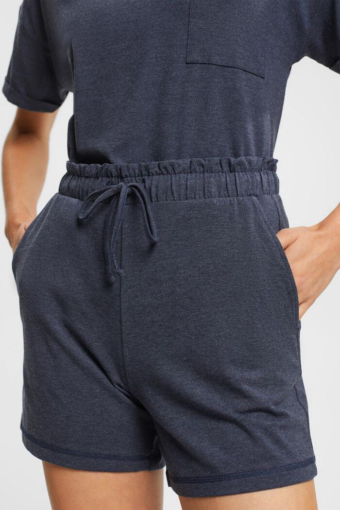 Dżersejowe szorty z elastycznym pasem, NAVY, detail image number 2