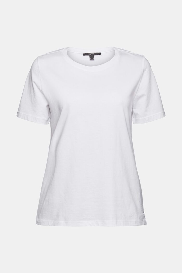Koszulka basic w 100% z bawełny organicznej, WHITE, detail image number 8