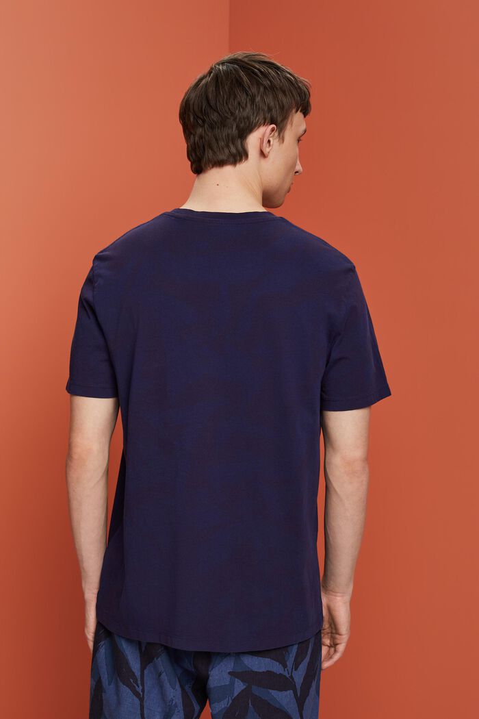 T-shirt z okrągłym dekoltem, 100% bawełny, DARK BLUE, detail image number 3