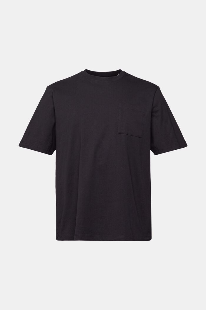 T-shirt z dżerseju, 100% bawełny, BLACK, overview