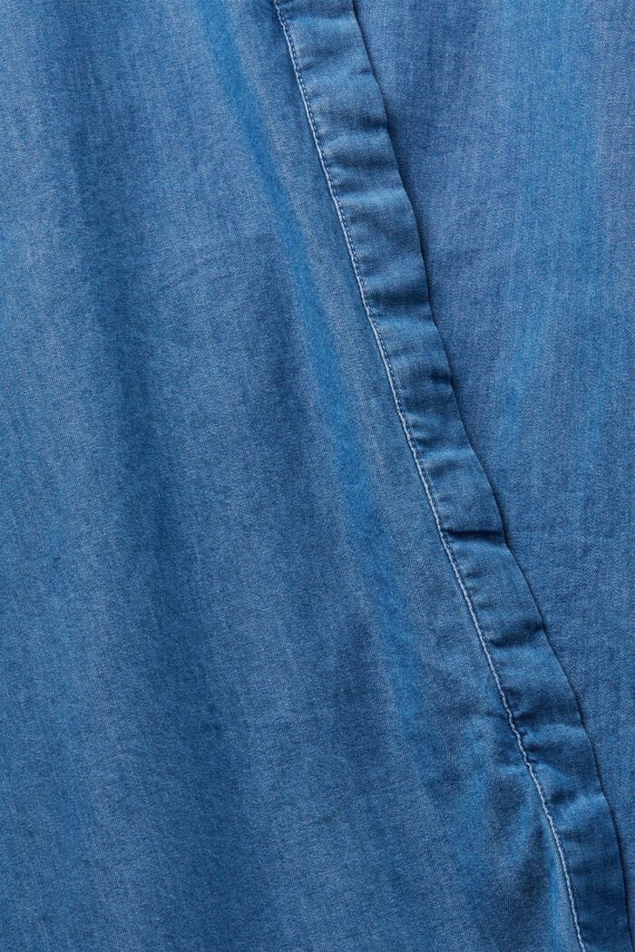 Bluzka z bawełnianego denimu, BLUE MEDIUM WASHED, detail image number 5