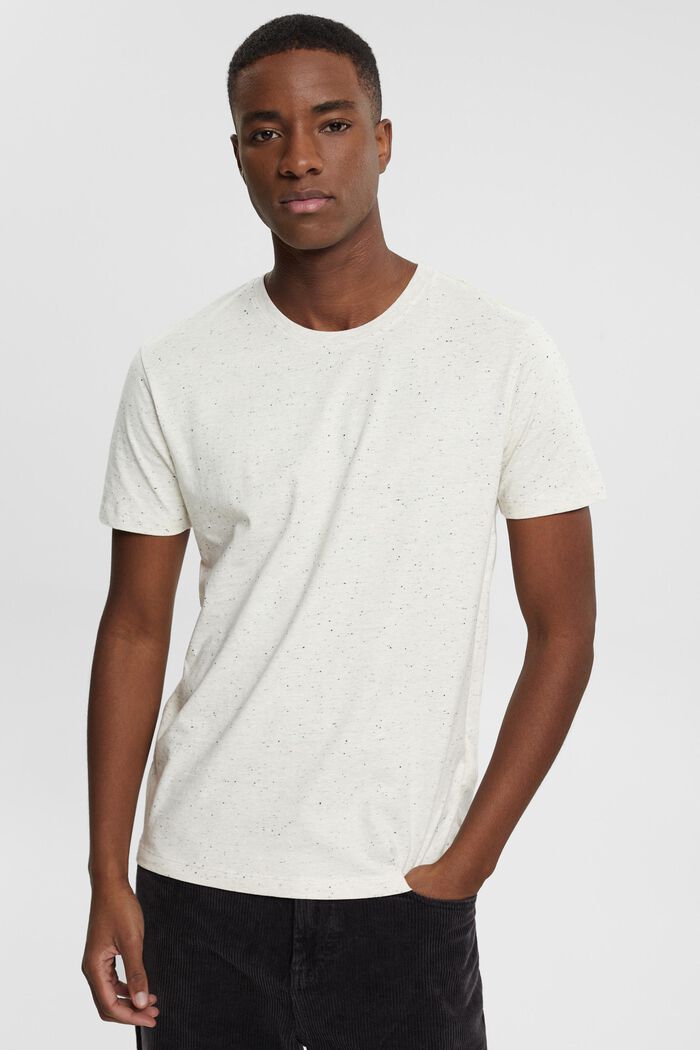 Nakrapiany T-shirt z dżerseju, WHITE, detail image number 0