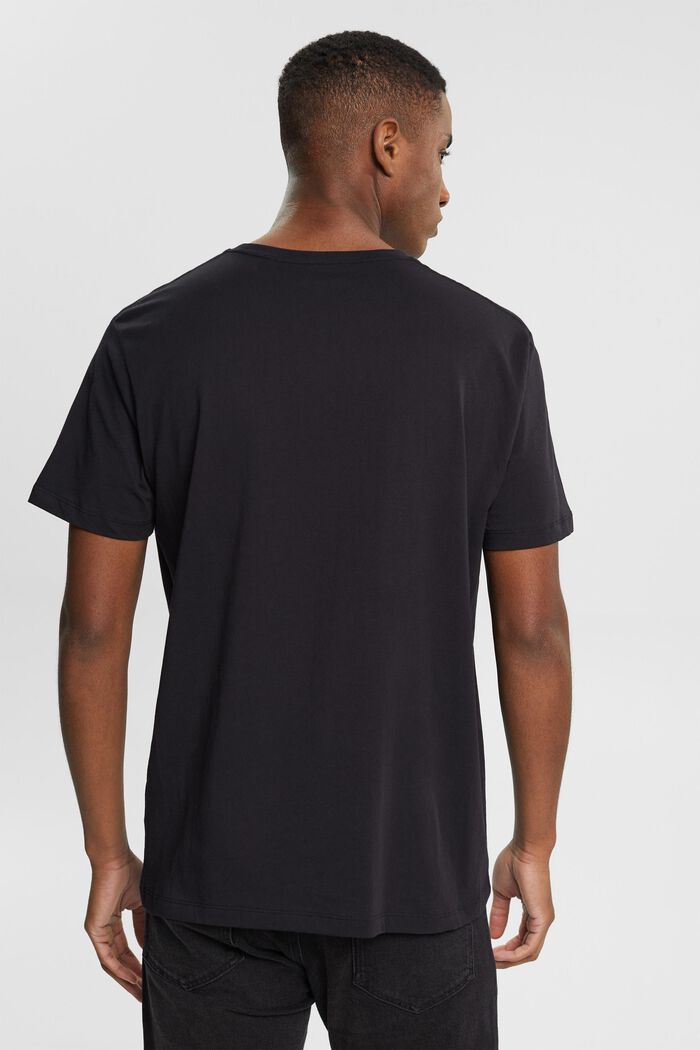 T-shirt z nadrukiem na piersi, BLACK, detail image number 3