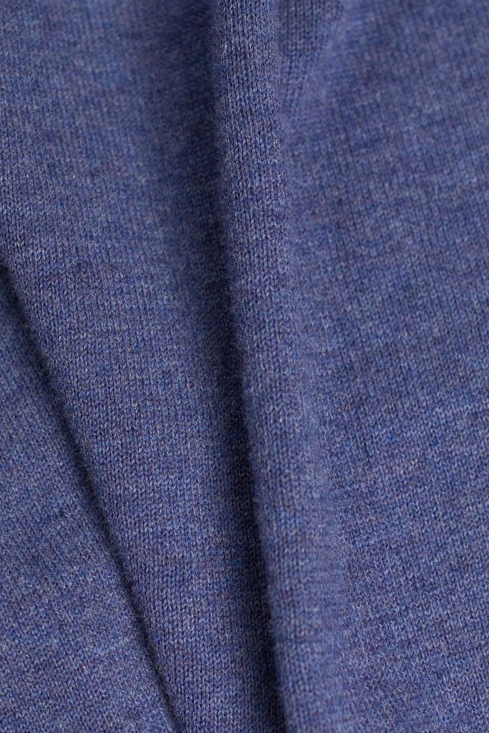 Sweter z kapturem z dzianiny, GREY BLUE, detail image number 5