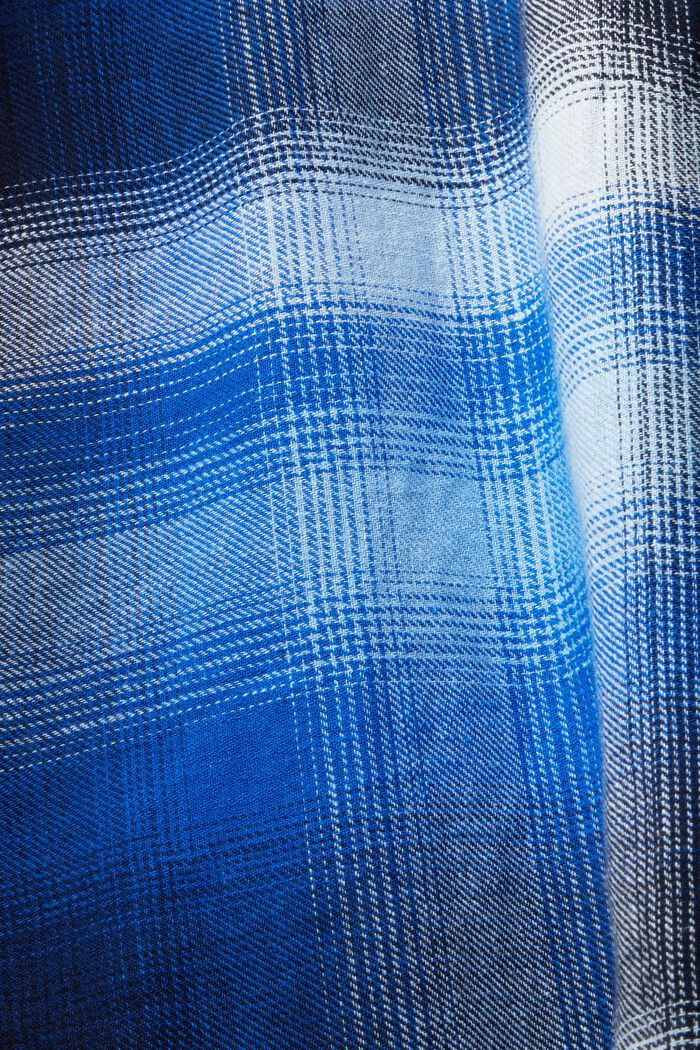 Koszula z tartanu z mieszanki bawełny i konopi w kratę, BLUE, detail image number 5